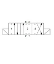 [DKWK 80 102 821] Schuif dubbelwerkend A-B-P-T gesl.Electrische bediening