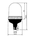 [AEBB540B-12V] Draailicht - oranje - 12 volt - buisbevestiging