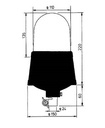 [AEBB560B-24V] Draailicht - oranje - 24 volt - buisbevestiging