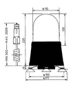 [AEBB560M-12V] Draailicht - oranje - 12 volt - magnetische bevestiging