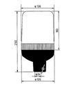 [AEBB590-12V] Draailicht - oranje - 12 volt - buisbevestiging