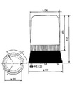 [AEBB595-12V] Draailicht - oranje - 12 volt - vlakke bevestiging