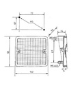 [AEBB700C] Mistachterlicht - 21 w BA15S - 102 x 95 x 55 - kristal