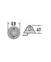 [AEBB45AC] Paddestoellicht - 5 w SV8,5 ( 11 x 36 ) - Ø 69 mm - kristal