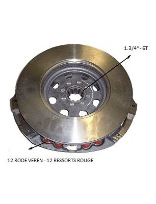 [LUKK230 0006 41] Dubbele Drukgroep 1".3/4 - 10T/ 12 rode veren