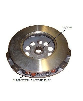 [LUKK230 0024 41] Dubbele Drukgroep 1".3/4 - 10T/ 9 rode veren