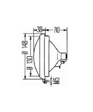 [HELL1S3001442-001] Koplamp met standlicht - Ba20d - 35/35 w - Ø 148 mm