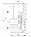 [DKWK 80 961 004] Snelkoppeling  mannelijk binnendraad - DN 13 - 1/2" BSP vr.