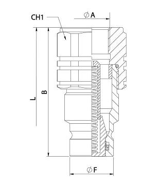 [DKWK 80 965 013] Snelkoppeling  mannelijk - DN 13 - 1/2"BSP