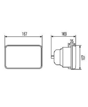 [HELL1AB003177-001] Koplamp - P43t - H4 - 60/55w - 167 x 107 x 109