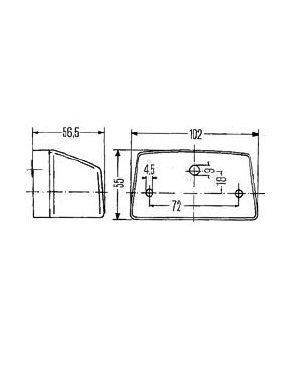 [HELL2KA003389-061] Plaatverlichting - sv8,5 - 5w - 102 x 55 x 56,5