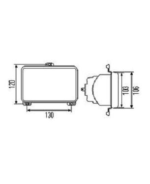 [HELL1AB006277-067] Koplamp - P43t - H4 - 60/55w - 130 x 120
