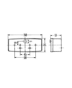 [HELL2SD003184-041] Achterlicht - pinker - stop - stand - 158 x 64 x 51 - rechts