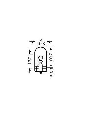 [OSRA2827] Gloeilamp   12V   5W       W2,1x9,5d