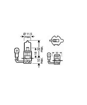 [OSRA64153] Gloeilamp   12V   100W    PKY22s