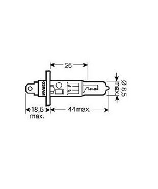 [OSRA64155] Gloeilamp   24V   70W      P14,5s   (H1)