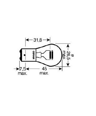 [OSRA7225] Gloeilamp   12V   21/4W   BAZ-15d