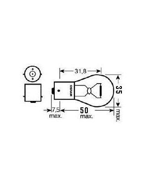 [OSRA7569] Gloeilamp   12V    45W     BA15s