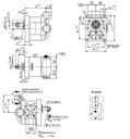 [DKWK 81 009 103 B] Pomp 4 gaten 71,4 x96 - conische as - 11,0 cc - Rechts draaien - Bosch