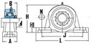 [KOYOUKP208J] Lagerblok staand - 184 x 54 x 98 - Lager conisch 1/12 - 40 x 77 x 31 - voor as 35 mm