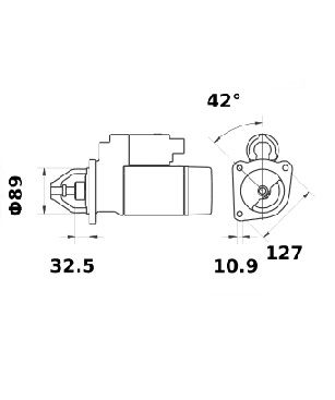[ISKRIS1201] Reductiestarter Mahle MS399  3,2 Kw - 12V - 10T