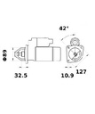 [ISKRIS1202] Reductiestarter Mahle MS403  4,2 Kw - 12V - 10T