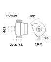 [ISKRIA1198] Alternator Mahle MG30  14V - 150 A