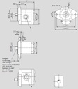 [DKWK 81 001 007 B] Pomp 2 gaten 146,0 - SAE B - spline as 13T - 32,0 cc - Rechts draaien - Bosch