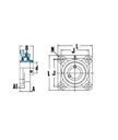[KOYOUCF311J] Lagerblok vierkant - 140 x 140 x 20 - lager - 55 x 120 x 66,0