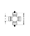 [DKWK 55 034 004] Kruis - 34,0 x 96,0 - 2 x  smeernippel op potjes