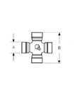 [DKWK 55 022 001] Kruis - 22,0 x 54,8 - smeernippel centraal