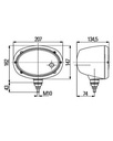 [HELL1AB996157-131] Koplamp - P43t - H4 - 60/55w -  ovaal 160 x 100