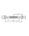 [DKWK 90 501 352] Spanschroef open - M10  - Lmin = 175 mm - Lmax 265 mm - oog Ø 15 mm