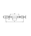 [DKWK 90 501 371] Spanschroef gesloten - M16  - Lmin = 245 mm - Lmax 335 mm - oog Ø 18 mm