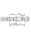 [DKWK 90 501 763] Pen enkel 22 x 28 mm L = 140 mm