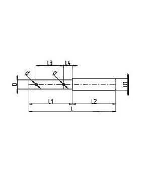 [DKWK 90 501 790] Dubbel derde punt pen - 19 - 25 mm