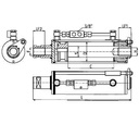 [DKWK 90 510 120] Hydraulisch derde punt - M30 x M30 - stang Ø 45 mm - boring Ø 80 mm - slag 210 mm