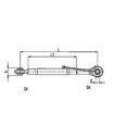 [DKWK 90 500 031] Derde punt CAT 2/1 - buis L = 318 mm - kogel Ø 25,4 mm - kogel 20,2 mm