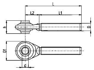 [DKWK 90 500 642] Kogelkop cat 2 - Ø 25,4 mm - M36 links