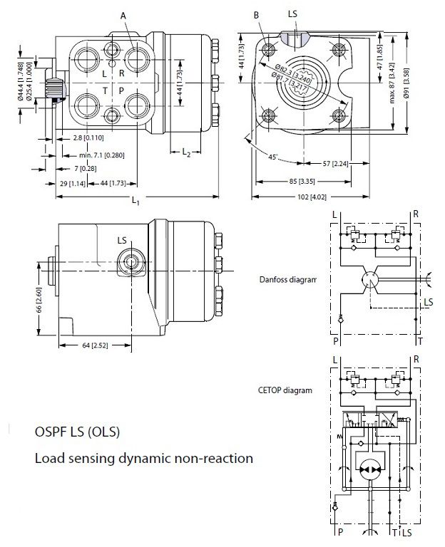 [DANF150G5000] Orbitrol OSPF 160 LS - RV     bar - SV 235 bar