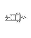 [DKWK 80 300 005 B] Verdeler 4/2. P - A  verbonden    B - T  verbonden. 12V