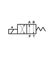[DKWK 80 300 006 K] Verdeler 4/2. P - A  verbonden    B - T  verbonden. 12V