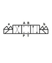 [DKWK 80 300 054 K] Verdeler 4/3. P - A - B -  T  gesloten. 24V
