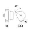 [ISKRIA1242] Alternator Mahle MG28  14V - 150 A