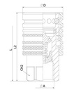[DKWK 80 950 025] Snelkoppeling vrouwelijk - DN 13 - 1/2" NPT - trekken en duwen
