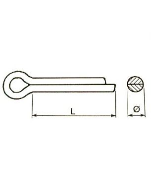 [DKWK 90 502 614] Spleetspeld - Ø 4,0 x 60 mm