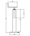 [DKWK 91 000 014] Steunvoet  met zwengel boven - buis 80 mm - max 1200 kg