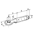[DKWK 91 000 107] Trehoog  met buis Ø 60mm - oog  Ø 52 mm
