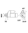 [ISKRIS1056] Reductiestarter Mahle MS486  4,2 Kw - 12V - 10T