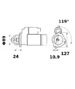 [ISKRIS1105] Reductiestarter Mahle MS84  4,2 Kw - 12V - 11T